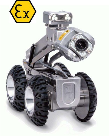 videoinspección de tuberías en zona EX con robot ATEX